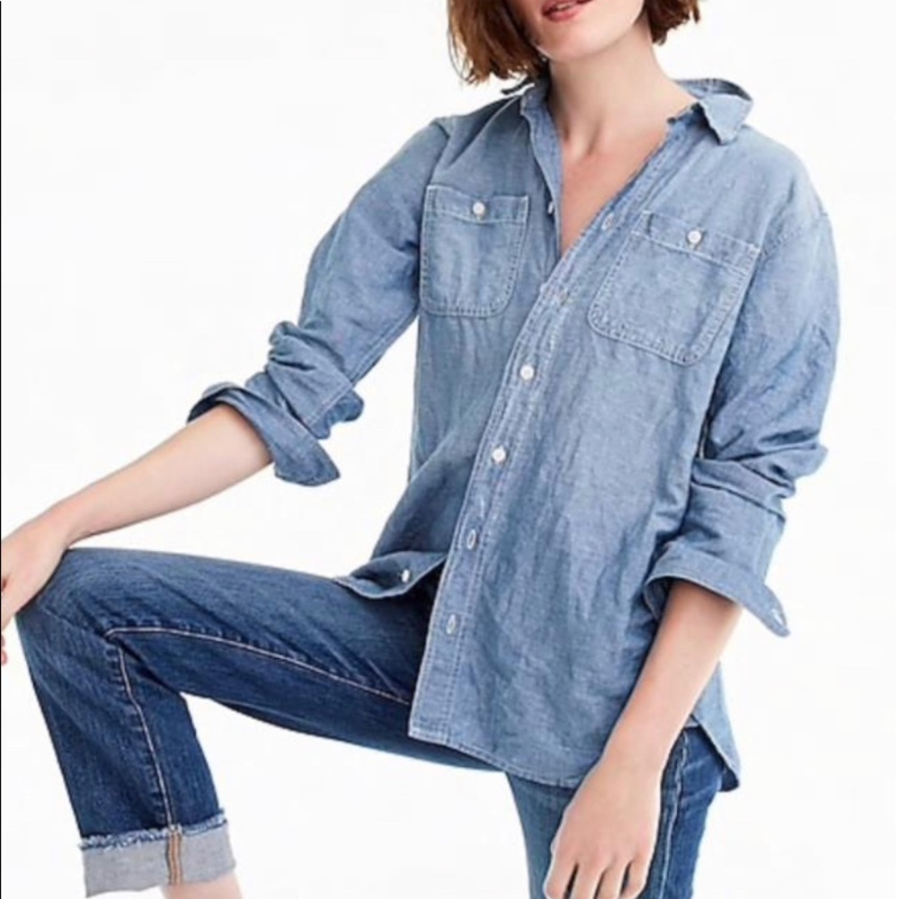 J. Crew Chambray Shirt, size S